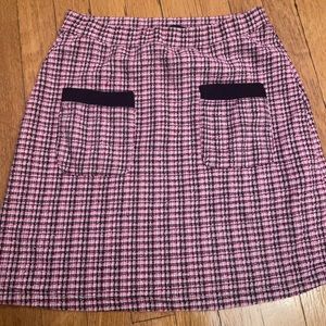 NWT Zara Tweed Pink and Black Mini Skirt